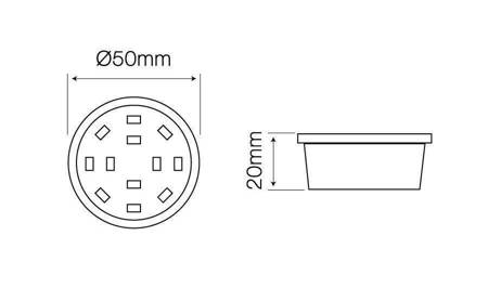 Żarówka LED line płaska meblowa 50mm 230V 5W 400lm biała dzienna 4000K
